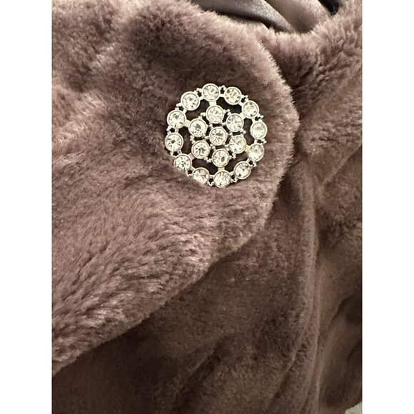 NWT Women’s Birch & Stone Faux Fur Capelet / Fur Bolero - Brown - Picture 4 of 5